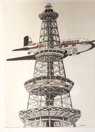 Buzzing the Tower by artist Kurt Lapham